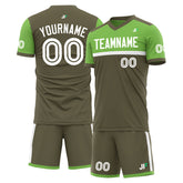 Custom Olive Soccer Uniform Training Outfit Sportswear